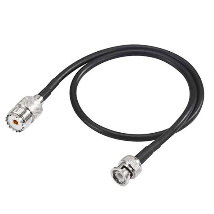 BNC Male To UHF Female RG58 Coaxial Adapter Cable, Cable Length:1m