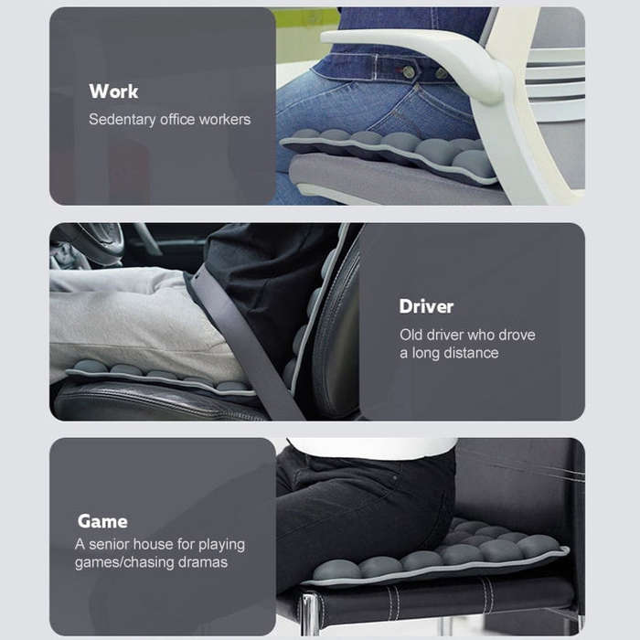 Air Cushion 3D Airbag Breathable Office Beautiful Buttocks Cushion Decompression Massage Cushion(...