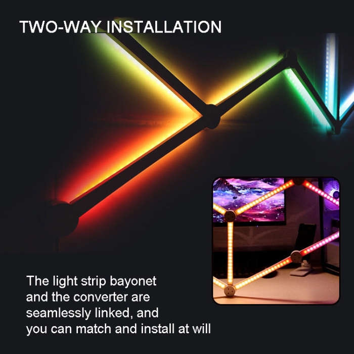 JSK-P22 Smart RGB Mosaic Light Rhythm Light Support Amazon Alexa / Google Assistant /DuerOS US Pl...