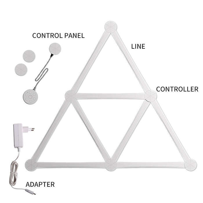 JSK-P22 Smart RGB Mosaic Light Rhythm Light Support Amazon Alexa / Google Assistant /DuerOS US Pl...