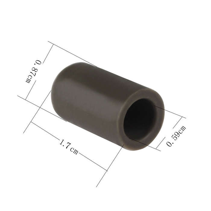 10PCS Gray Silicone Drum Stick Cover, Size:1.7×0.59×0.87cm