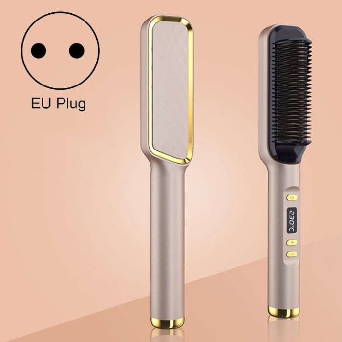 ZF-888 60W Dual-Purpose Splint Electric Curling Comb For Straight Hair And Curly Hair EU Plug(Cha...