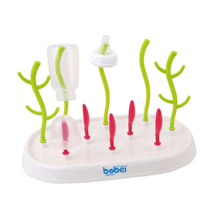bobei elephant Portable Detachable Tree Baby Bottle Draining Rack Cleaning Dryer Infant Milk Cup ...