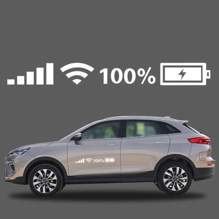 10 PCS Car Windshield Stickers Signal WiFi Power Vinyl Decal  Car Stickers, Size: S(White)