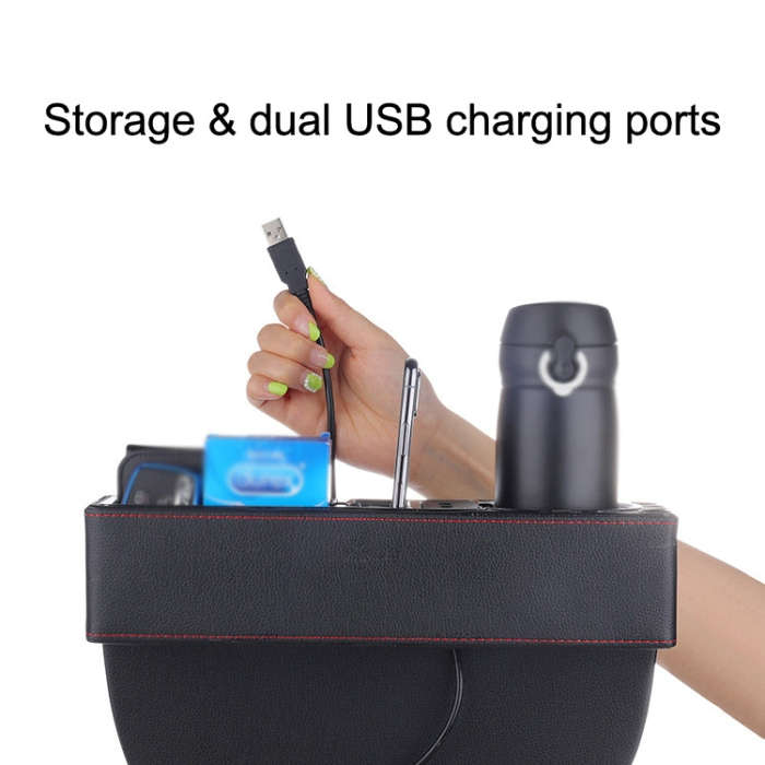 SUSISUN SNH010 Car Seat Gap Storage Box, Style:Co-driver(Black)