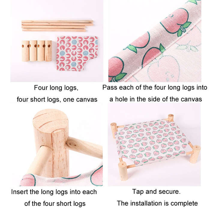 47x52cm Four Seasons Universal Removable And Washable Pet Bed Pet Nest, Style:Small Peach