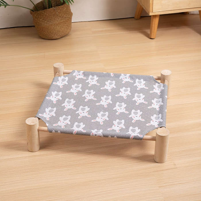 47x52cm Four Seasons Universal Removable And Washable Pet Bed Pet Nest, Style:Small Gray Bunny
