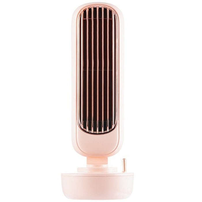 Retro Humidification Tower Fan USB Leafless Fan Water Cooling Spray Humidification Desktop Fan Co...