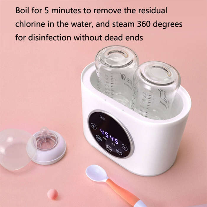 NUBITE N20 2 In 1 Double Bottle Warmer Sterilization Machine, Plug Type:US Plug(White)