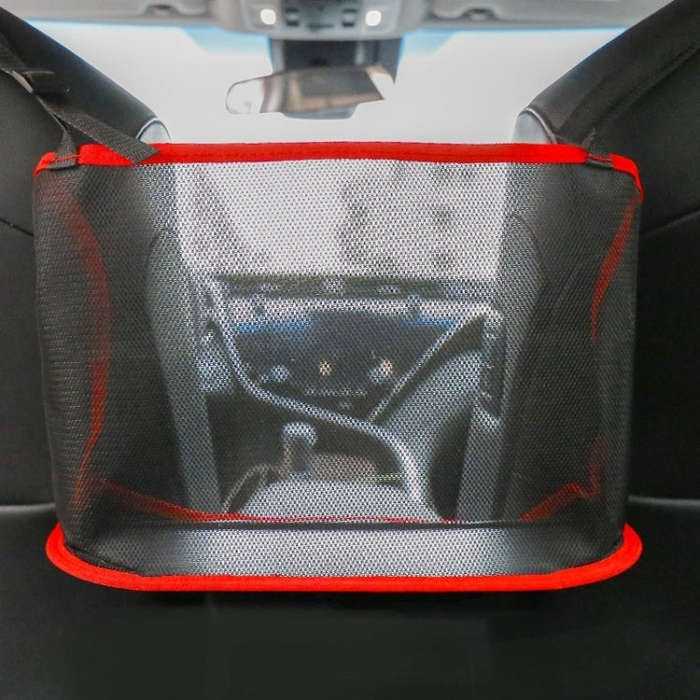 Car Seat Hanging Storage Bag, Style:Without Pocket(Red)