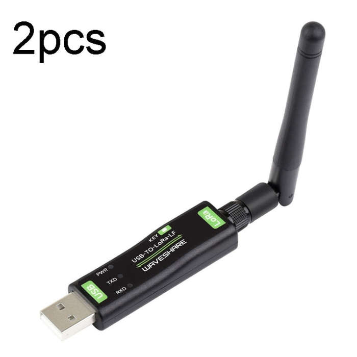 2pcs Waveshare 24513 USB To LoRa Data Transfer Module Based On SX1262 LF Version Using TCXO Cryst...