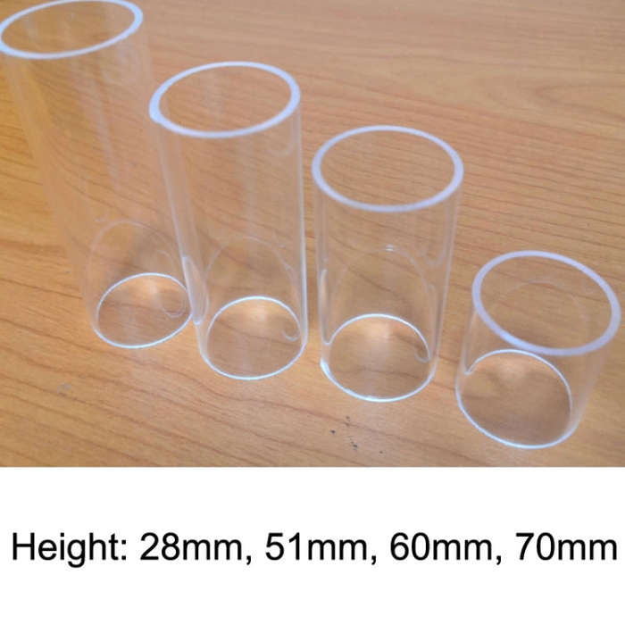 5PCS Acrylic Guitar Slide Tube Folk Slide Block, Size:28mm(Transparent)