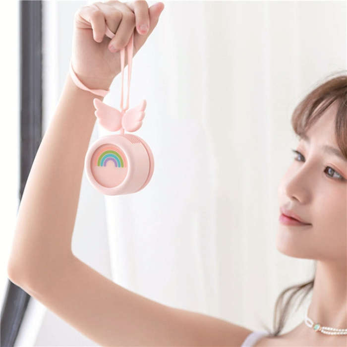 USB Charging Fan Brushless Hanging Neck Mini Sling Lazy Fan(White)