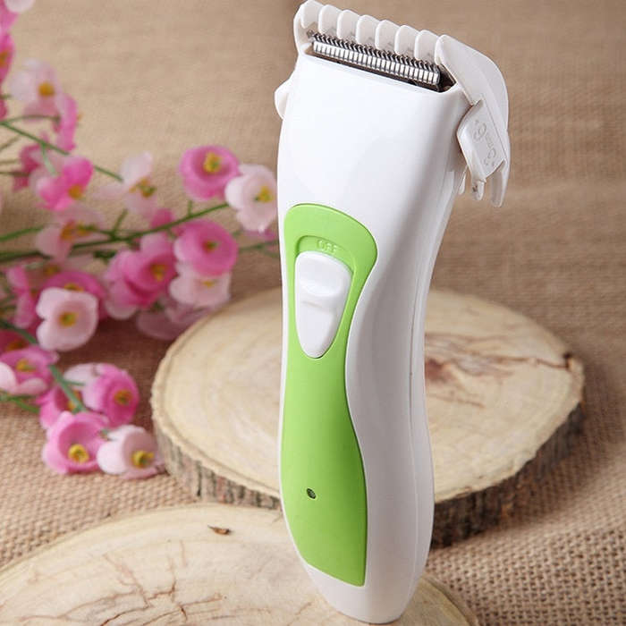 Hair Clipper Rechargeable Electric Clippers Haircut Tools For Children(Green and White)