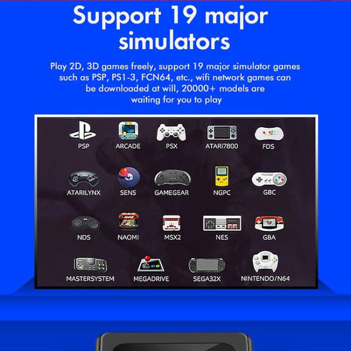 GD10 256G Built-In 60000+ Games Dual System Set-Top Box 3D Home 4K HD  TV Game Console Box AU Plu...
