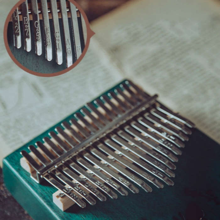 17-tone Kalimba Portable Thumb Piano, Style:Bamboo-Classic Deer
