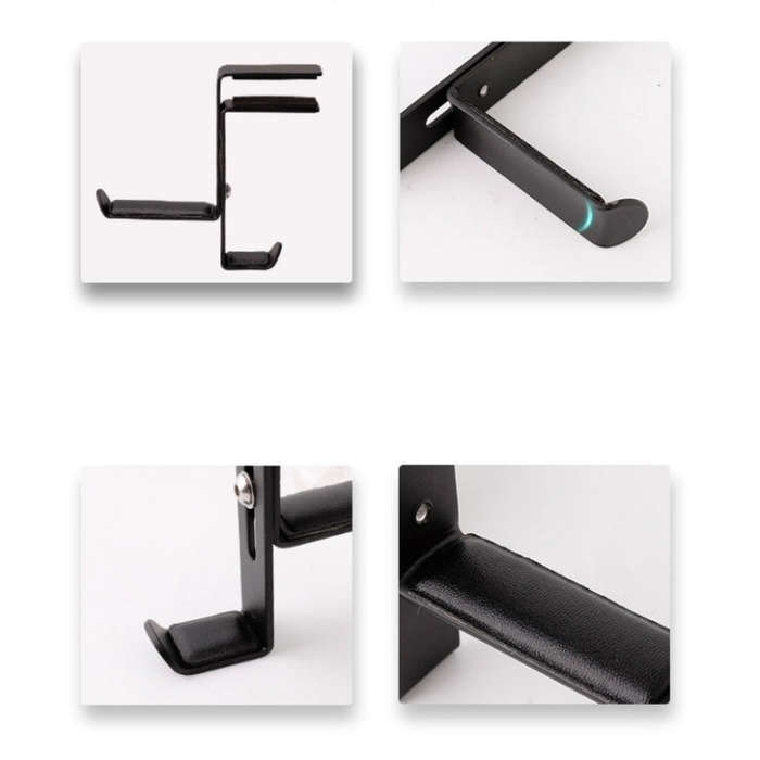 Headphones Racks Desktop Hooks Bookshelves Headset Racks(Upgrade B Black)