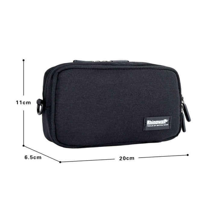 Rhinowalk X2011 Bike Front Bag Bicycle Storage Handlebar Bag Travel Commuting Hanging Bag(Black)
