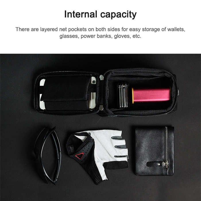 Rhinowalk Bicycle Front Tube Bag Waterproof Mobile Phone Touch Screen Multi-function Bicycle Hand...