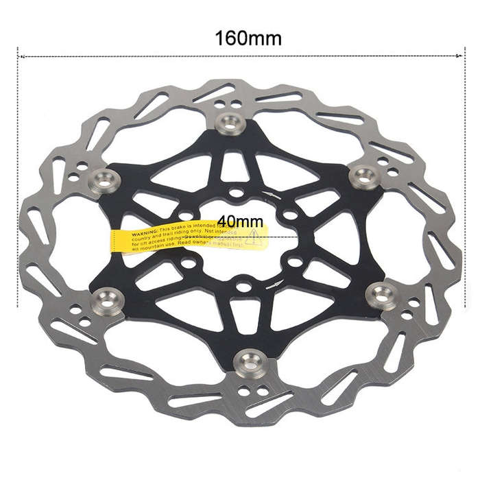 SNAIL FD-01 Mountain Bike Floating Disc Bicycle Brake Pad Six Nail Brake Disc, Size:160mm, Color:...