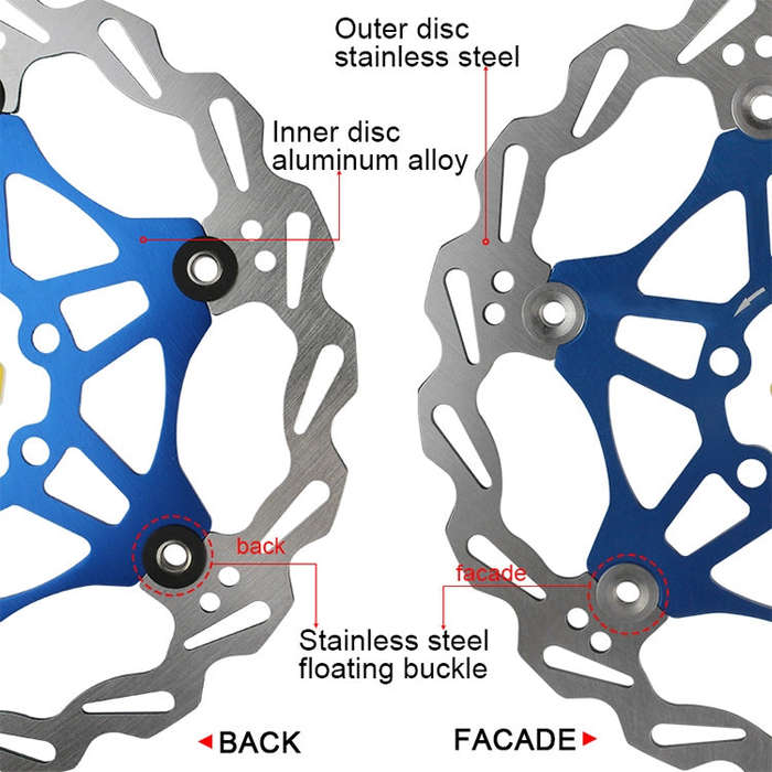 SNAIL FD-01 Mountain Bike Floating Disc Bicycle Brake Pad Six Nail Brake Disc, Size:160mm, Color:...