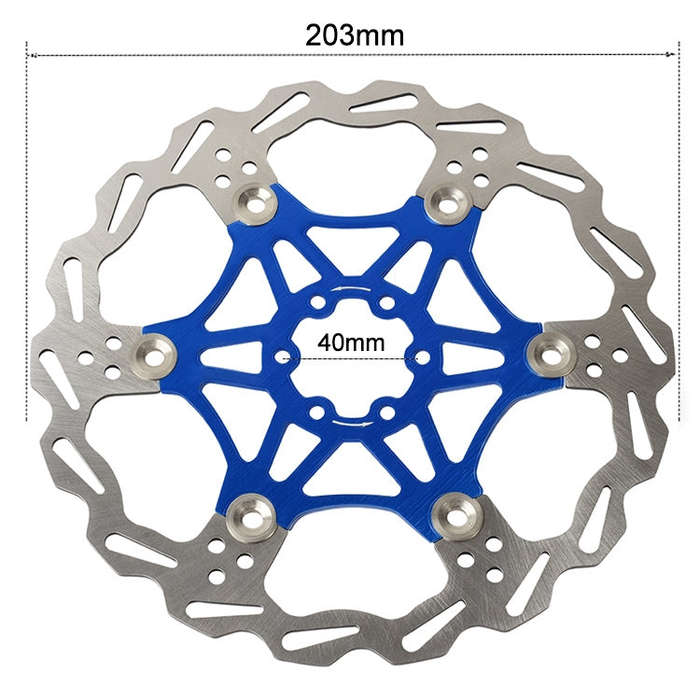 SNAIL FD-01 Mountain Bike Floating Disc Bicycle Brake Pad Six Nail Brake Disc, Size:203mm, Color:...