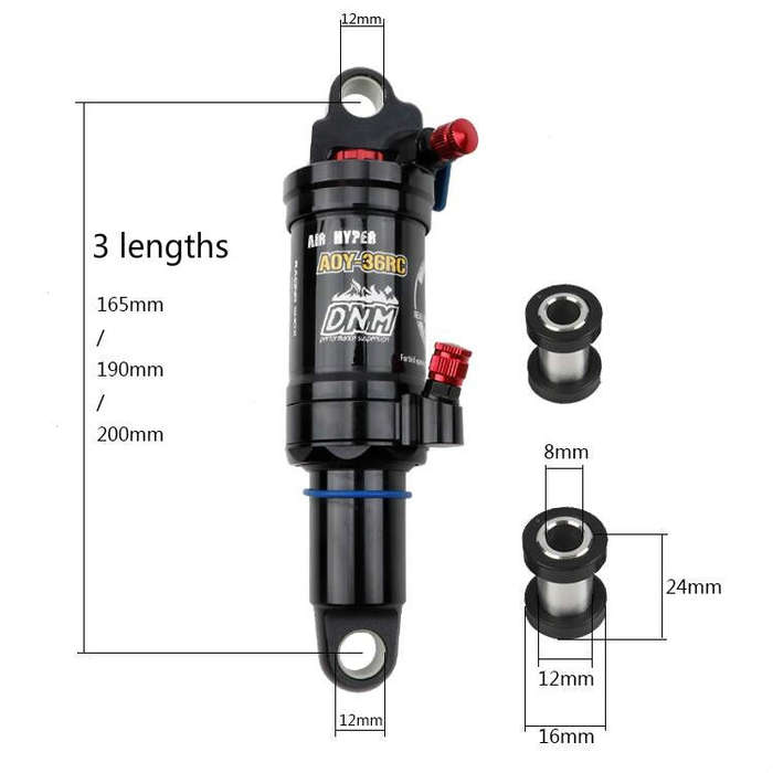 DNM  AOY36RC Mountain Bike Shock Absorber Soft Tail Bike Rear Shock Absorber, Size:190x50mm(With ...