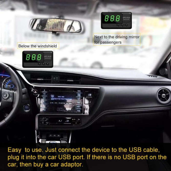 Kingneed C60 3inch Car HUD Head-up Display Car Speed Meter Universal Projection GPS Satellite Spe...