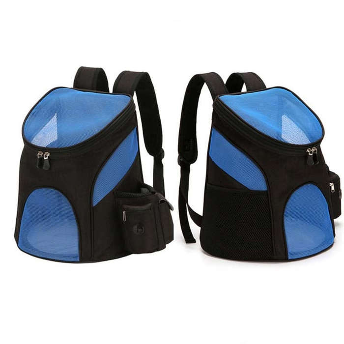 Go Out Portable Foldable Pet Cat and Dog Carry Backpack, Size:S (Black  Red)