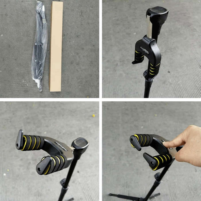 Gravity Self-locking Folding Vertical Pipa Bass Universal Guitar Stand