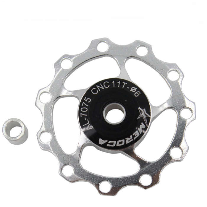 MEROCA Metal Bearings Mountain Bike Road Bike Rear Derailleur Guide Wheel 11T/13T Guide Wheel, Sp...