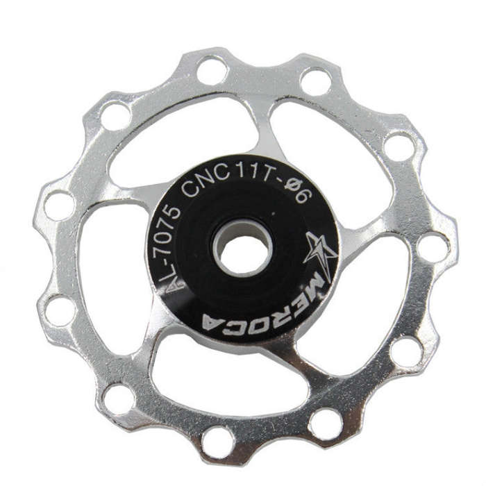 MEROCA Metal Bearings Mountain Bike Road Bike Rear Derailleur Guide Wheel 11T/13T Guide Wheel, Sp...
