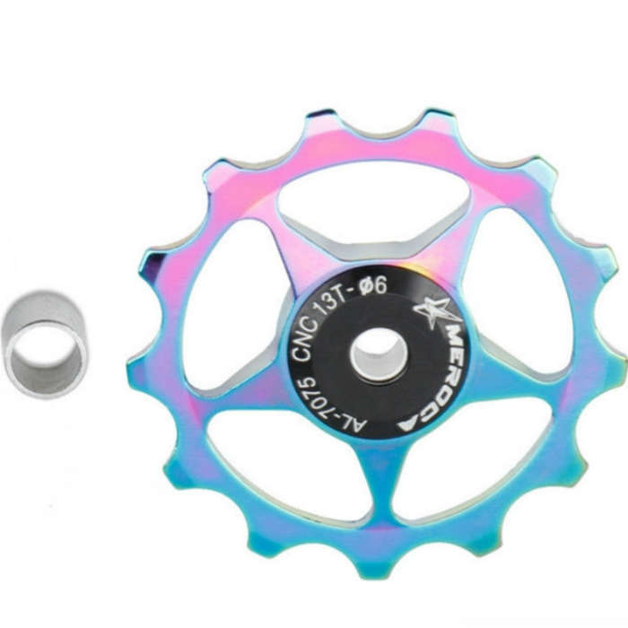 MEROCA Metal Bearings Mountain Bike Road Bike Rear Derailleur Guide Wheel 11T/13T Guide Wheel, Sp...