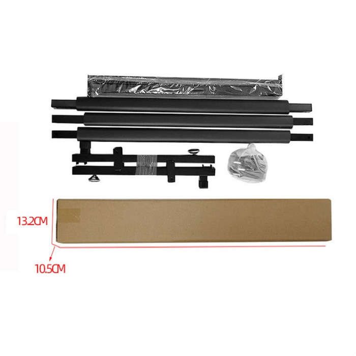 Foldable Long Metal Guitar Display Stand Shelf, Specification:Three Racks