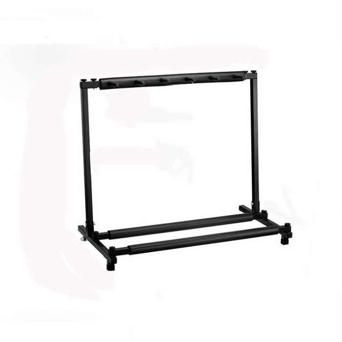 Foldable Long Metal Guitar Display Stand Shelf, Specification:Five Racks