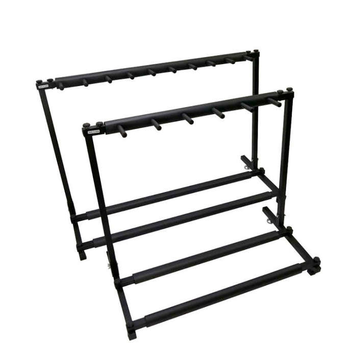 Foldable Long Metal Guitar Display Stand Shelf, Specification:Seven Racks