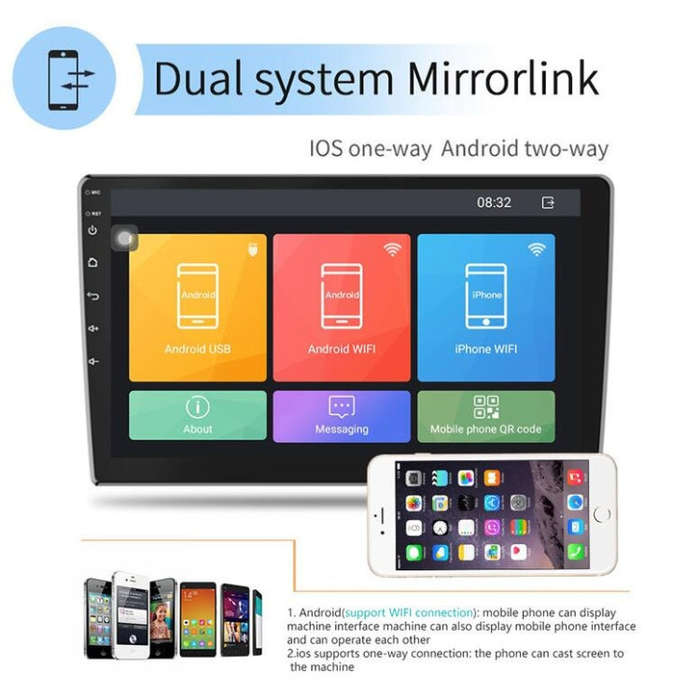 Universal Machine Android Smart Navigation Car Navigation DVD Reversing Video Integrated Machine,...
