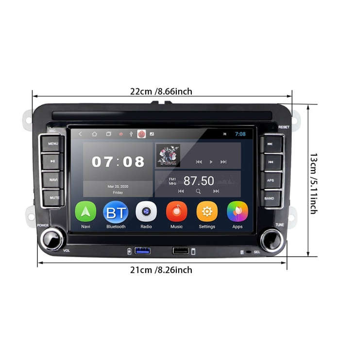 Suitable for Volkswagen 7-inch Car Multimedia Player Navigation Bluetooth Reversing Integrated Ma...