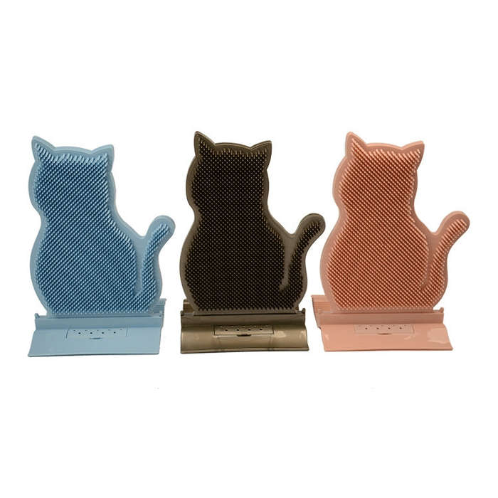 Fixed Door Seam Cat Rubbing Device Anti-itching & Hair Removal Massage Brush Pet Supplies(Pink)