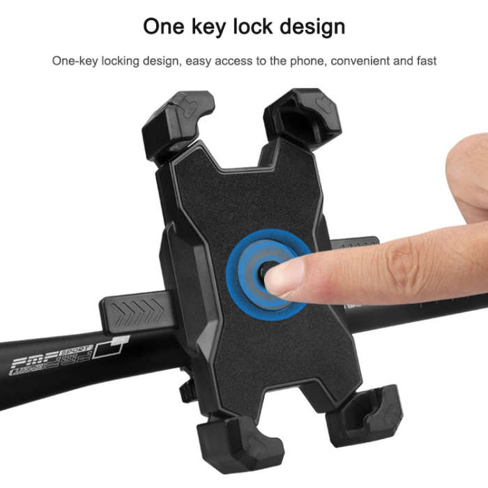 Electric Bicycle Mobile Phone Holder Can Be Rotated 360-degree Mobile Phone Holder Four-way Adjus...