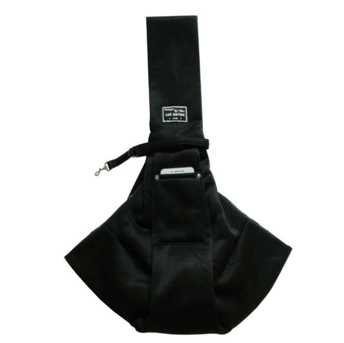 Pet Outing Carrier Bag Cotton Messenger Shoulder Bag, Colour: Black