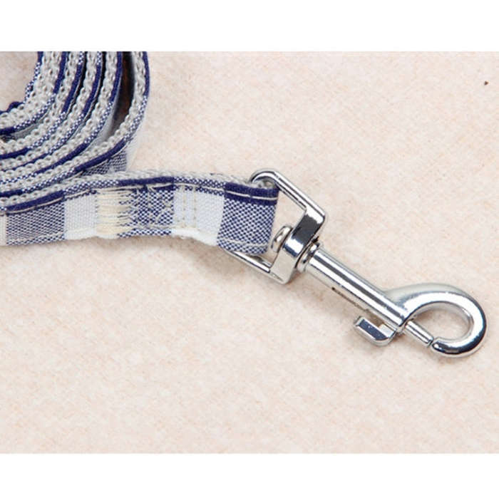 Pet Traction Rope Chest Harness Anti-break Away Vest Type Small Dog Walking Rope, Size:L(Blue)