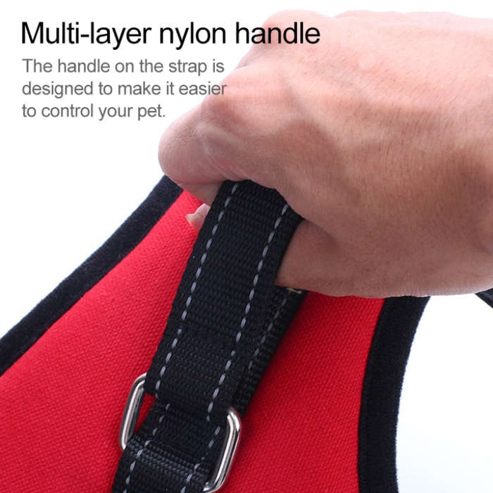 For Small Medium Large Dogs Pet Walking Chest Strap, Size:M(Black)