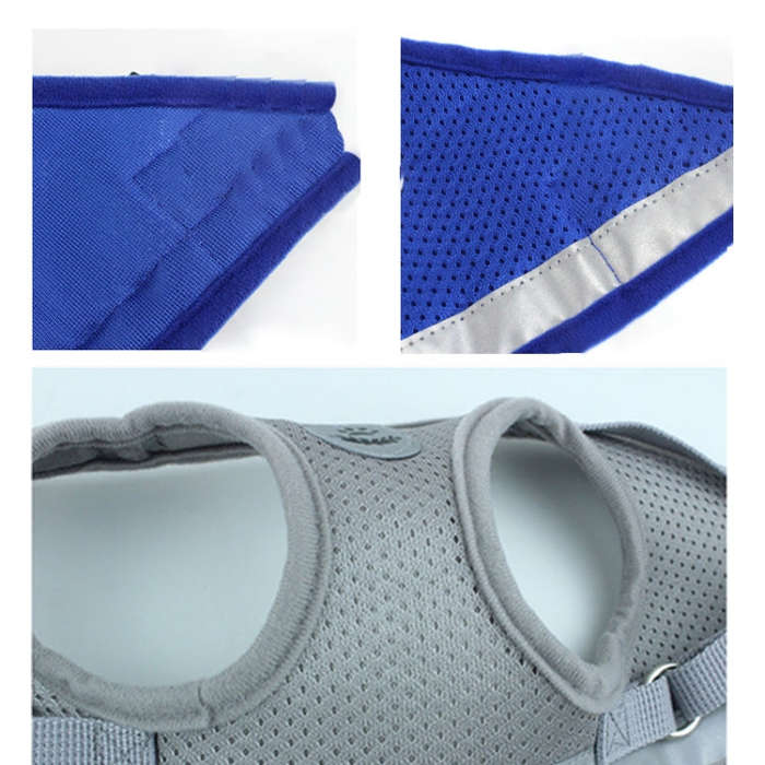 Adjustable Polyester Mesh Reflective Vest Lead Leash for Pet Dog, Size:XL(Grey)