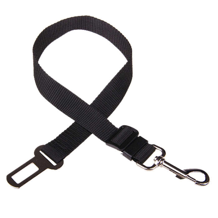 Nylon Harness Leash Clip Pet Dog Car Seat Belt Security Belt(Black)