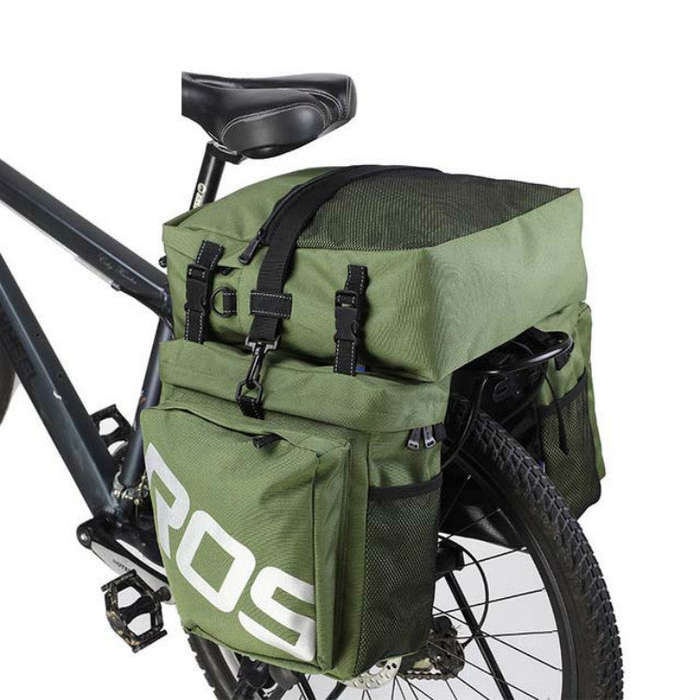 ROSWHEEL Bicycle Back Pack, Style:Green