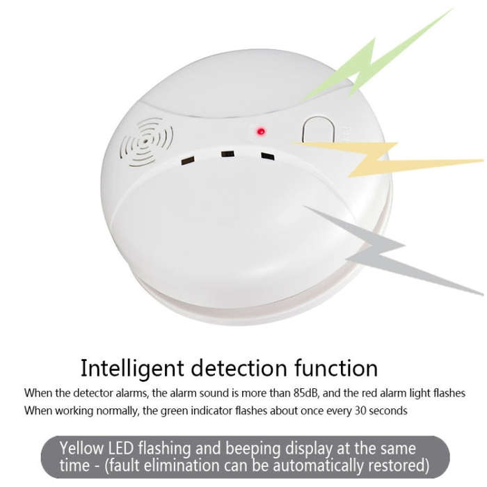 ZC-S004 Wireless Fire Sensor Protection Smoke Detector Home Security Alarm Systems