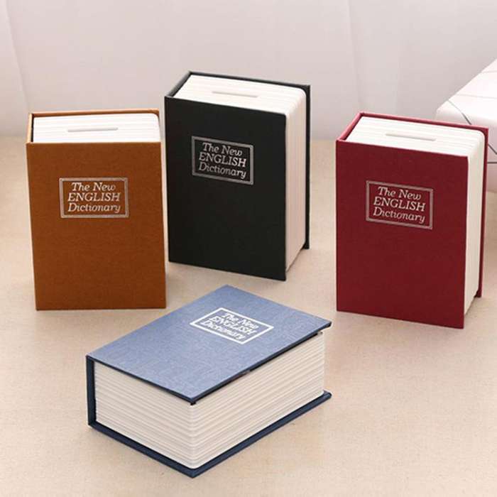 Mini Dictionary Safe Box Book Secret Security Lock Cash Money Coin Storage Jewellery key Locker(B...