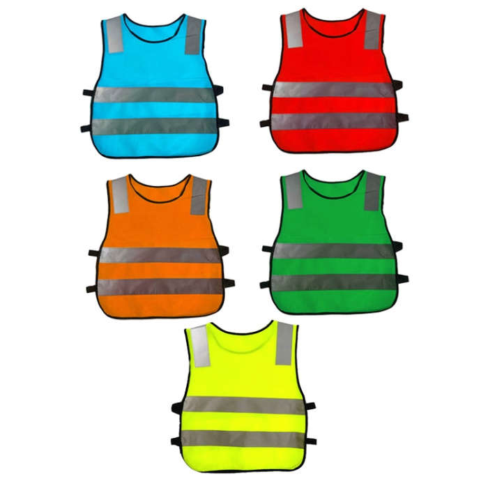 Safety Kids Reflective Stripes Clothing Children Reflective Vest(Red)