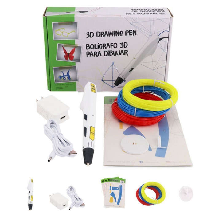 3D Printing Pen Children Toy Art Doodle Pen, Specification:USB+US Plug